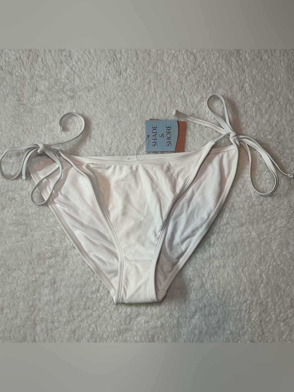 Shade & Shore Women’s Low Rise Cheeky String Bikini Bottoms Large NEW